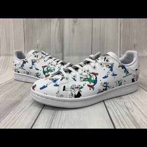 adidas Originals Stan Smith Disney Goofy White Men Classic Size 7.5 FZ0061